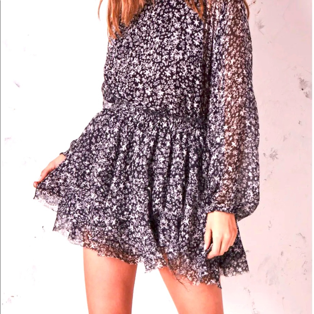 LoveShackFancy Kaia Dress (evening sky print)